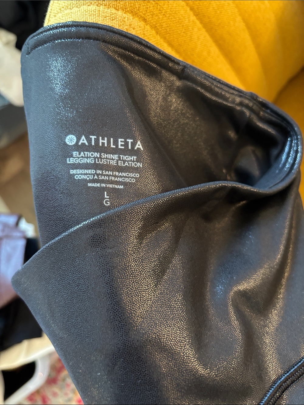 Athleta Men’s Black Shiny Elation Joggers